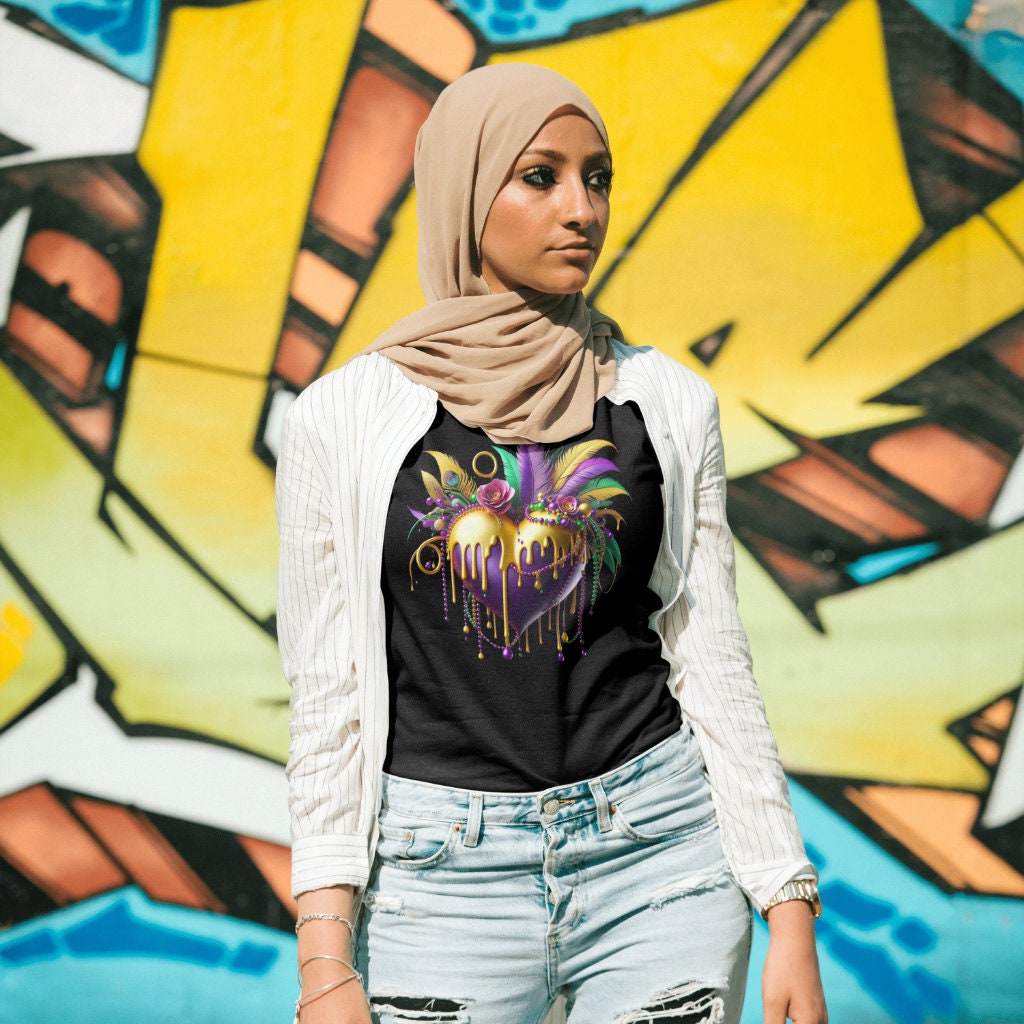 Mardi Gras Heart Tshirt