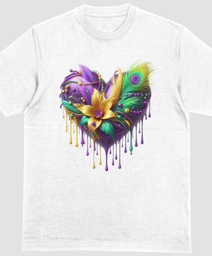 Mardi Gras Heart Tshirt