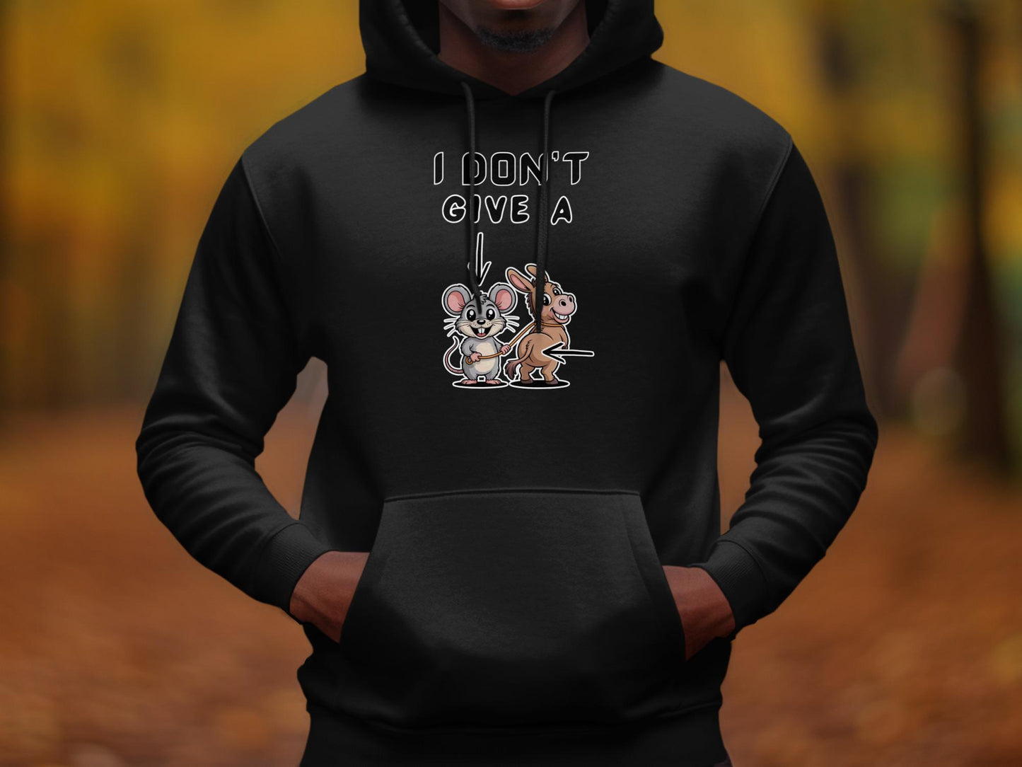 I Dont Give A Rats Ass T-Shirt, Funny Animal Tee, Sarcastic Humor Shirt, Novelty Gift Idea, Meme Shirt, Mouse and Donkey T Shirt