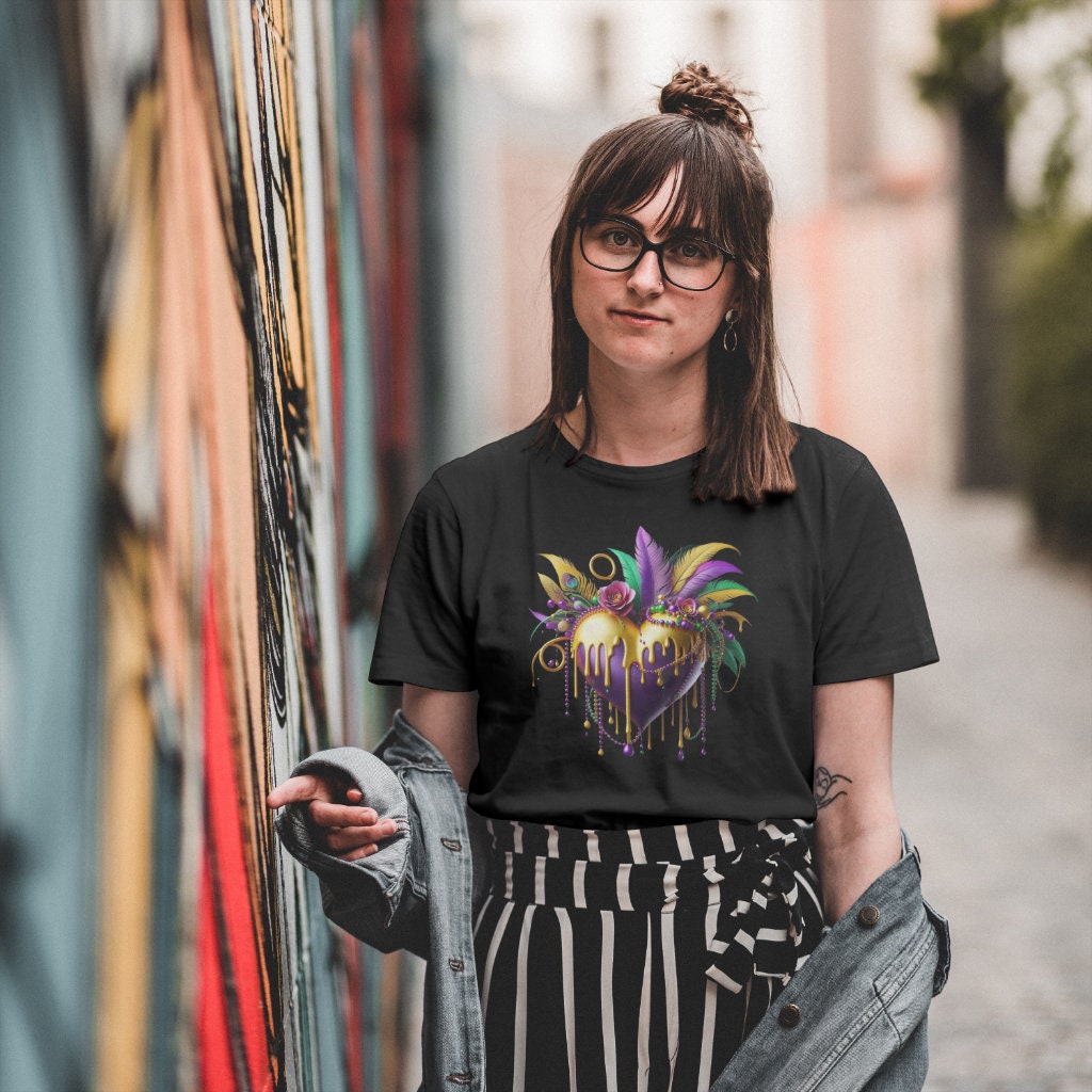 Mardi Gras Heart Tshirt