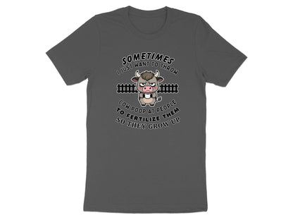 Grumpy Cow Coffee T-Shirt: Funny Sarcastic Humor Tee