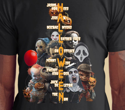 Halloween Horror Movie Character T-Shirt