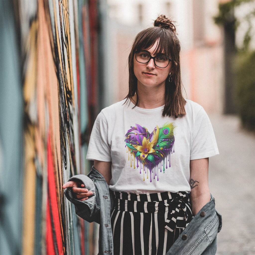 Mardi Gras Heart Tshirt
