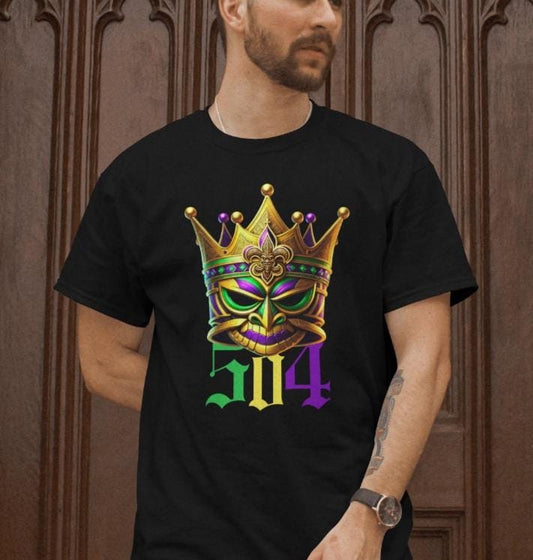 Mardi Gras Parade Krewe Tshirt Saints Crown