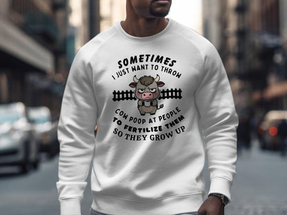 Grumpy Cow Coffee T-Shirt: Funny Sarcastic Humor Tee
