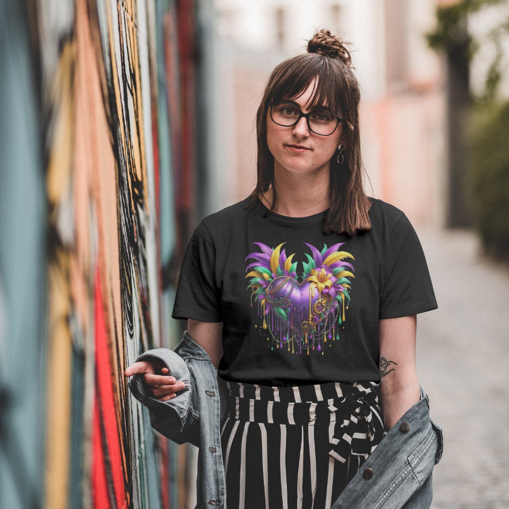 Mardi Gras Heart Tshirt