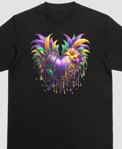 Mardi Gras Heart Tshirt