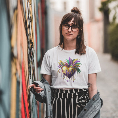 Mardi Gras Heart Tshirt