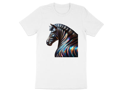 Abstract Zebra T-Shirt: Colorful Animal Art, Modern Graphic Tee
