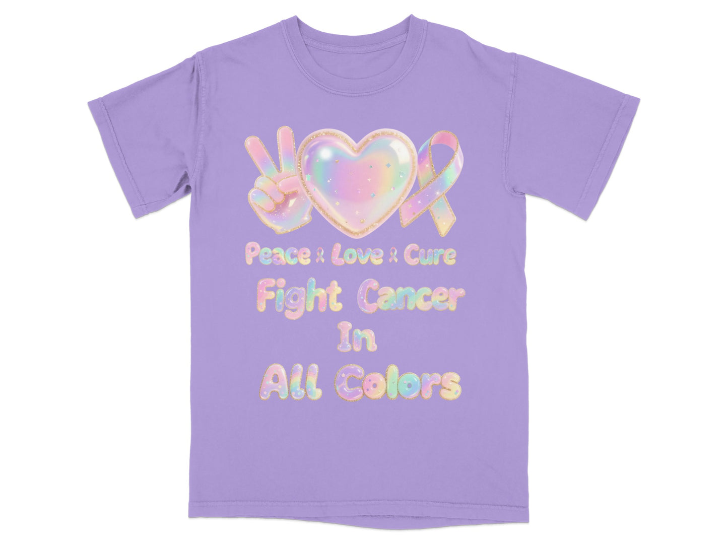 Peace Love Cure Fight Cancer In All Colors shirt