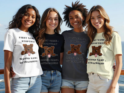 Funny Dog T-Shirt: Stopthat Getbackhere Cartoon Tee - Dog Lover Gift