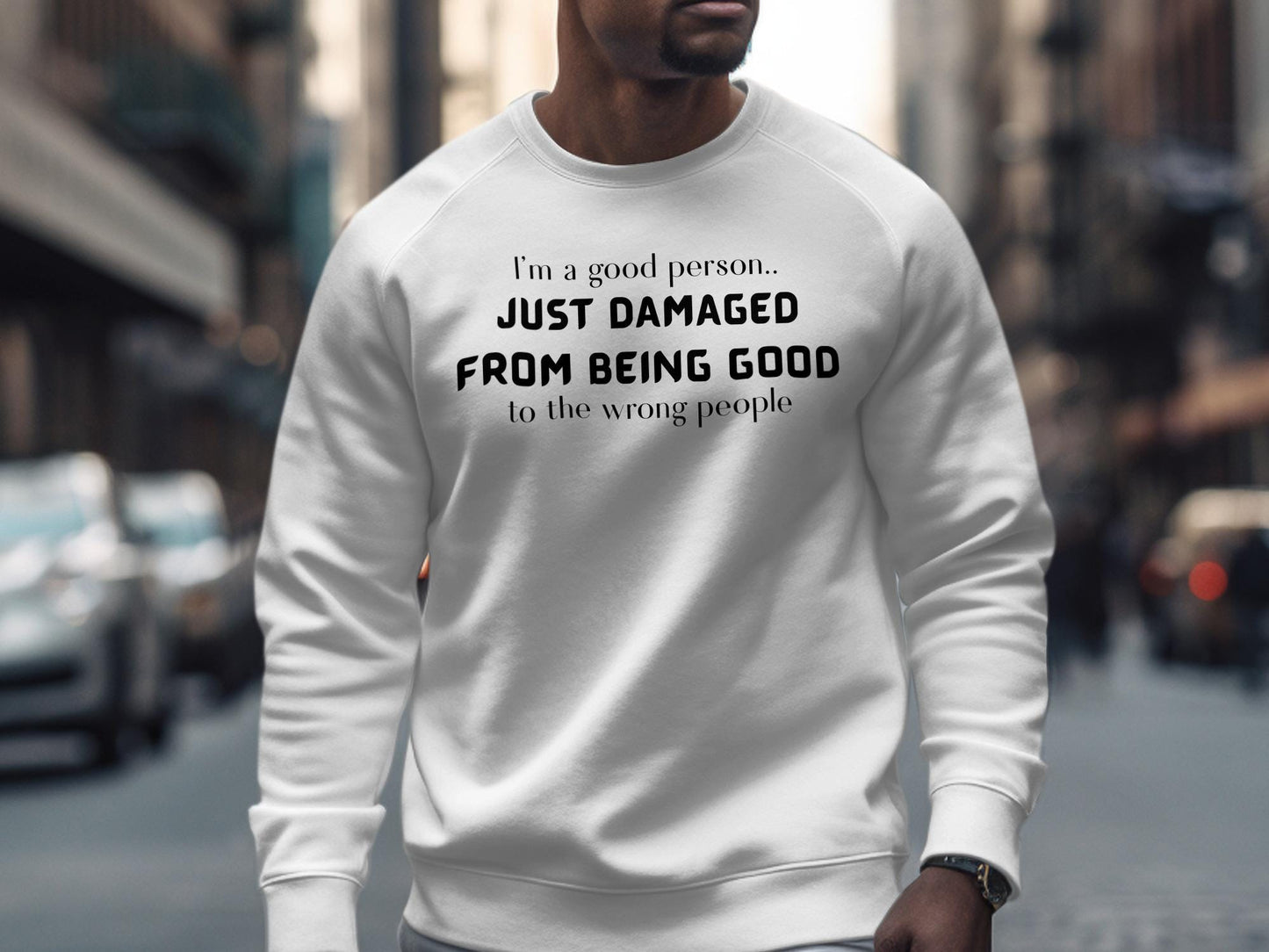 Damaged From Being Good T-Shirt: Sarcastic Introvert Tee