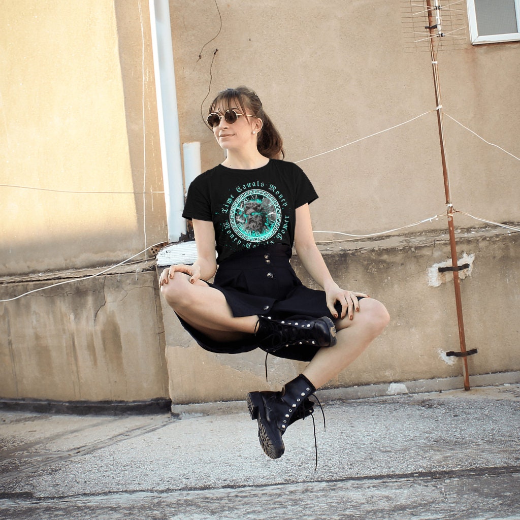Money Equals Power T-shirt: Greek God Graphic Tee