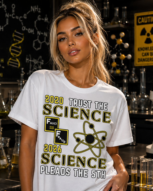 Dr Fauci T-Shirt, 2026 Science Pleads The 5th Shirt, Fauci Fraud Atom Design Tee, Sarcastic Funny Gift, Political Apparel