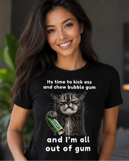 Savage Cat | Out of Gum T-Shirt Dark Humor Funny Tee