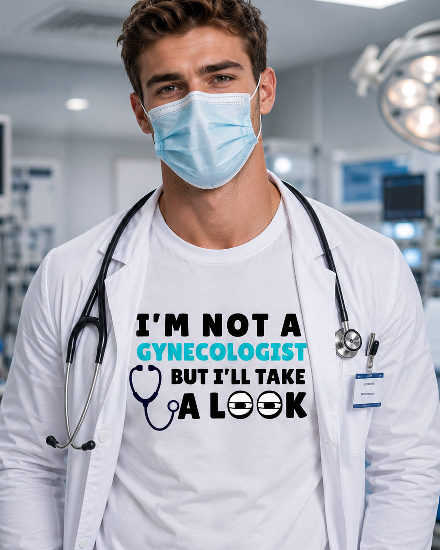 Sarcastic Gynecologist Tshirt I'll Take A Look Humor Tee