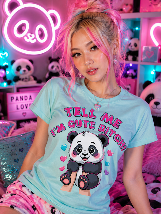 Tell Me I'm Cute Panda T-Shirt Adorable Pet Tee