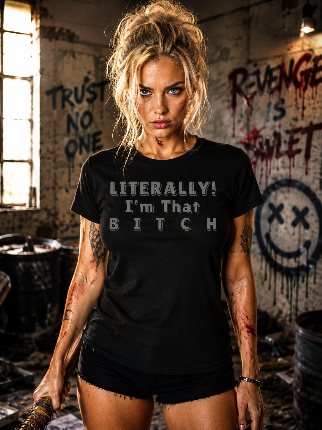Literally I'm That BITCH Text Statement Funny T-Shirt