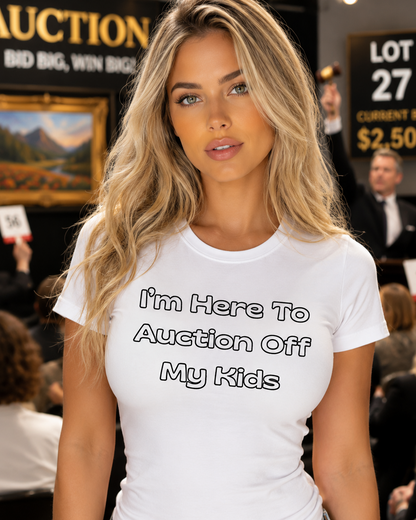 I'm Here To Auction Off My Kids Sarcastic T-Shirt
