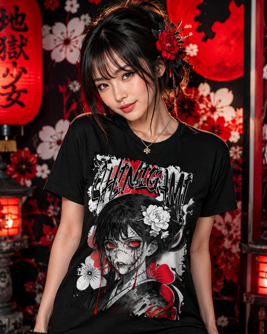 Anime Girl Shinigami Red Eyes Design