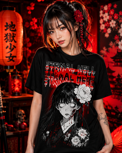 ETERNAL HELL Anime Lover Girl Graphic Novelty T-Shirt