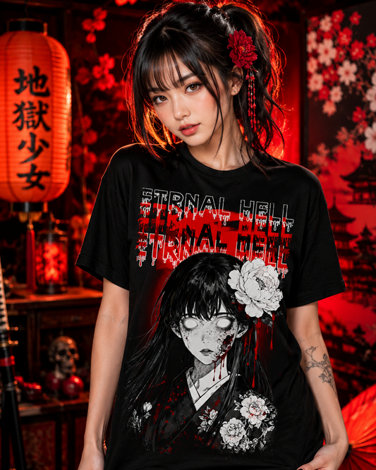 ETERNAL HELL Anime Lover Girl Graphic Novelty T-Shirt