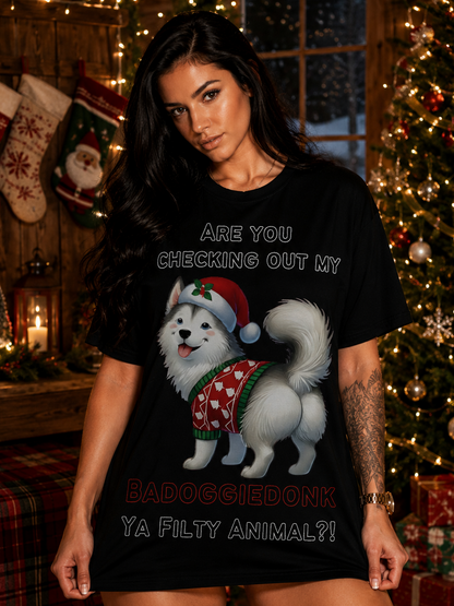 Are You Checking Out My Badoggiedonk Husky T-Shirt
