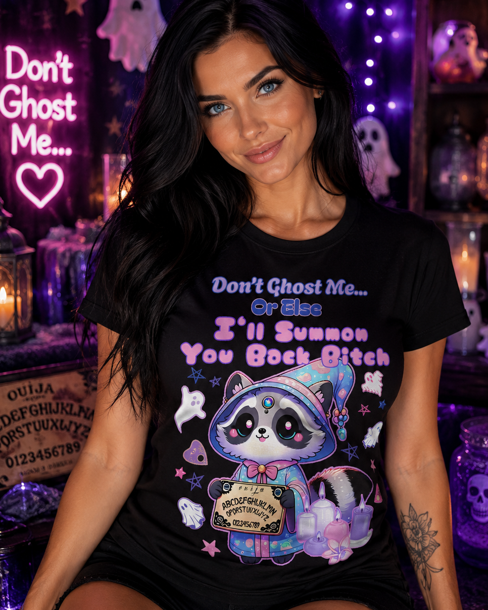 Cute Witchy Raccoon Ouija Board T-Shirt