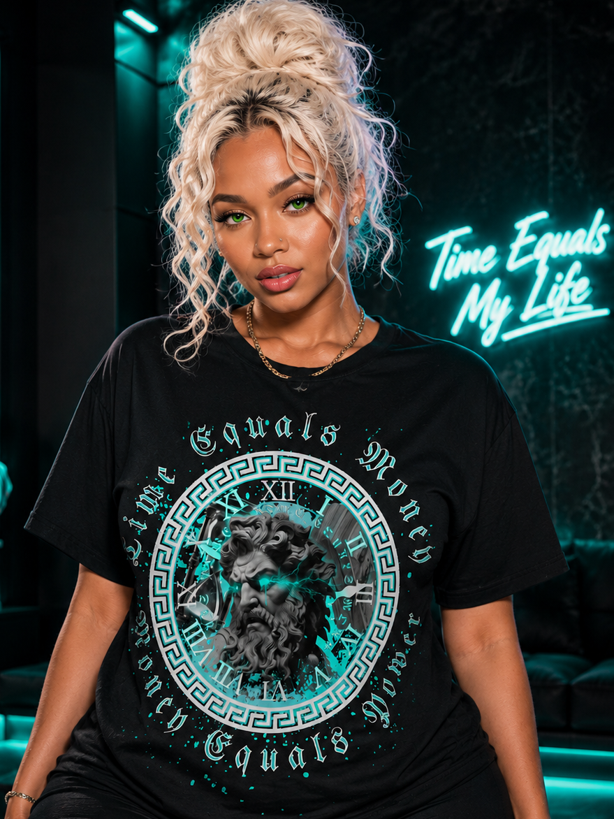 Money Equals Power T-shirt: Greek God Graphic Tee