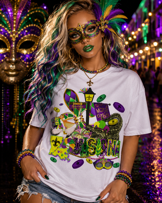 Mardi Gras Nola Louisiana Parade Tshirt