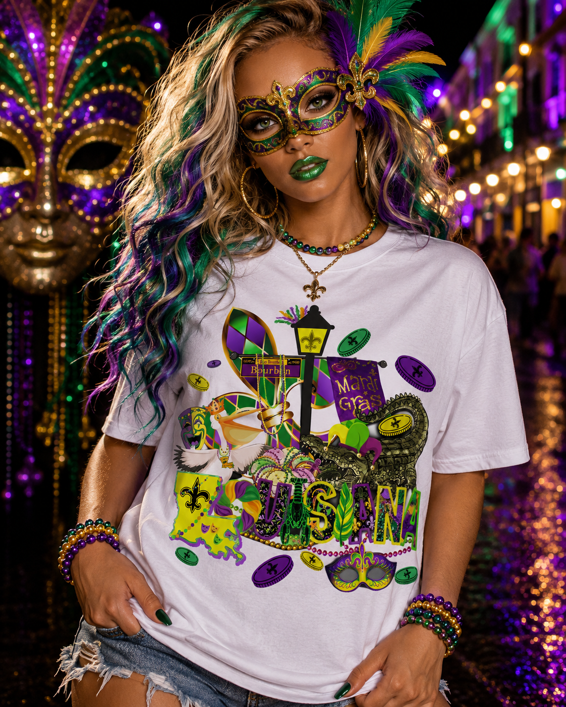 Mardi Gras Nola Louisiana Parade Tshirt