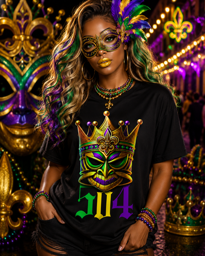Mardi Gras Parade Krewe Tshirt Saints Crown