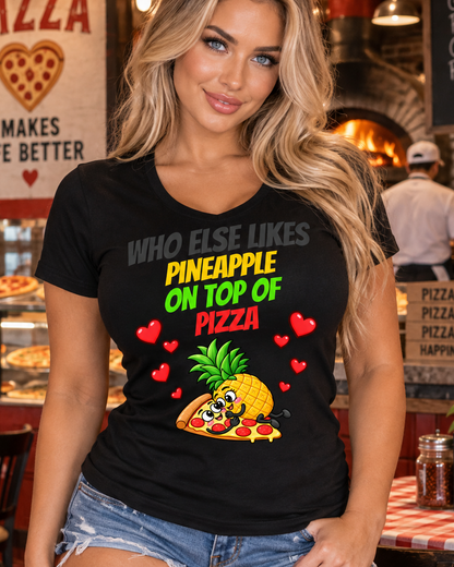 Pineapple Pizza T-Shirt Funny Hawaiian Pizza Lover Tee