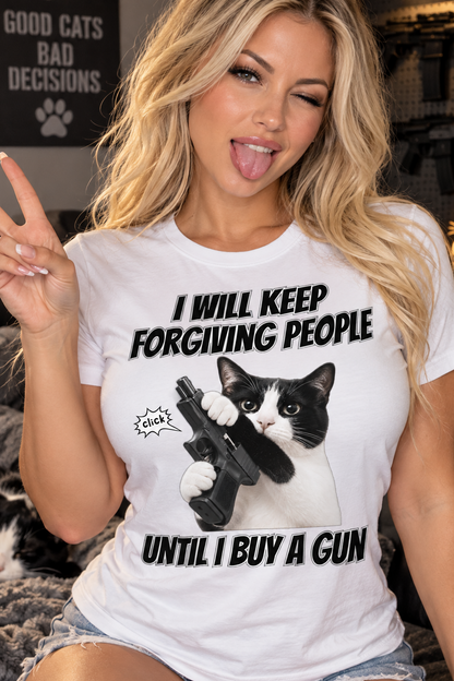 Funny Sarcastic Cat T-Shirt, Meme Graphic Tee, Dark Humor Gift