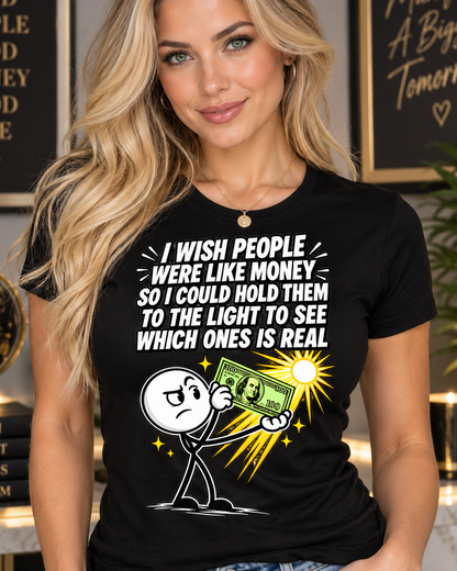 Funny Sarcastic T-Shirt, Fake Friends Meme Stick Figure Tee