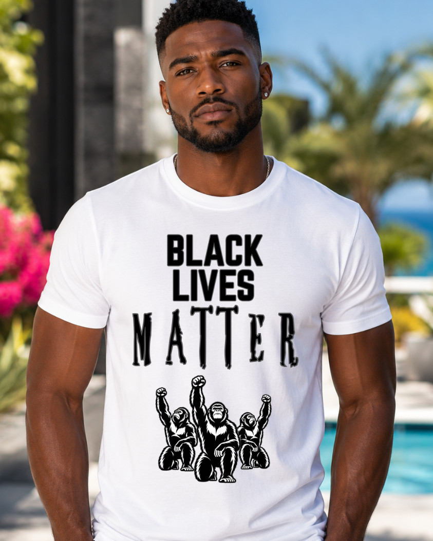 Black Lives Matter Gorilla T-Shirt, Graphic Streetwear Tee