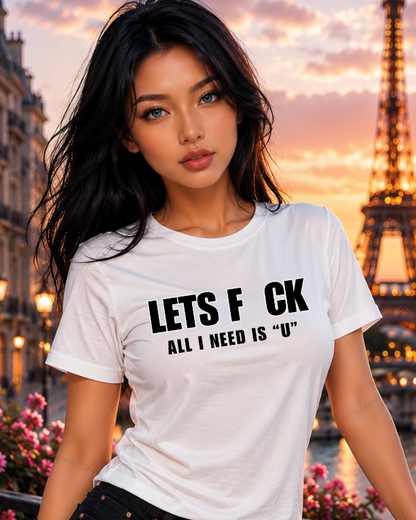 Lets Fuck Funny & Humor Tee Premium Graphic T-Shirt