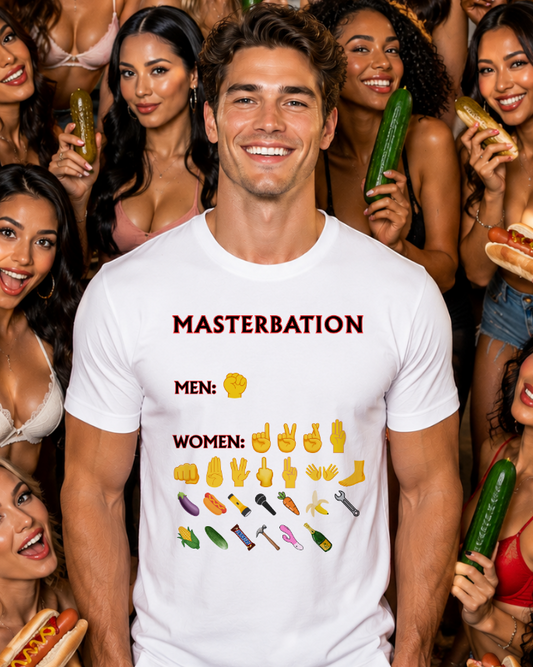 Masterbation Emoji Humor Guide T-Shirt Funny Humor