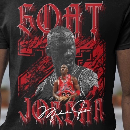 Michael Jordan #23 T-Shirt: Made-to-Order Black Tee
