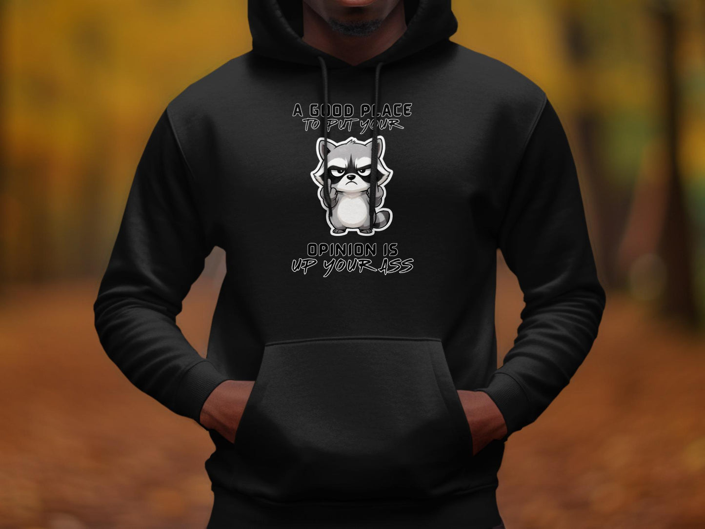 Sarcastic Raccoon Middle Finger T-Shirt: Offensive Humor Graphic Tee