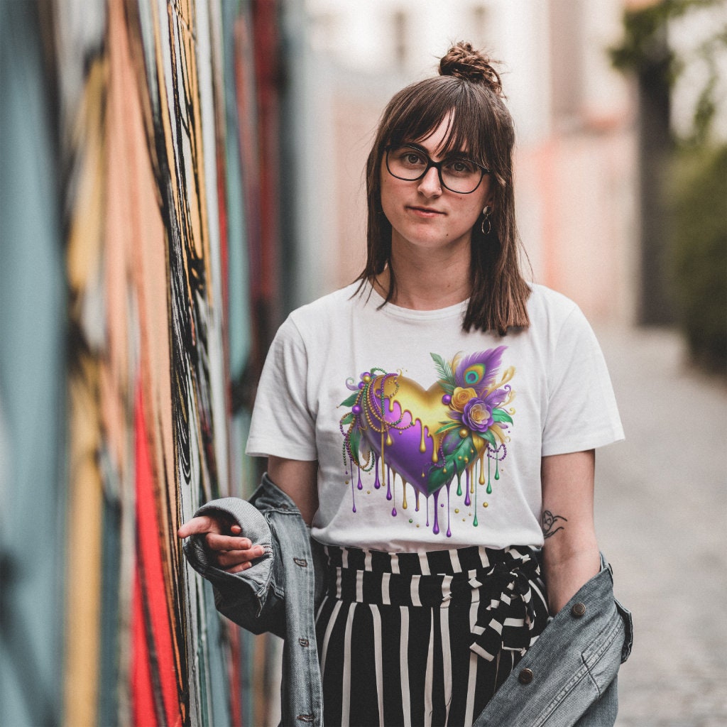 Mardi Gras Heart Tshirt