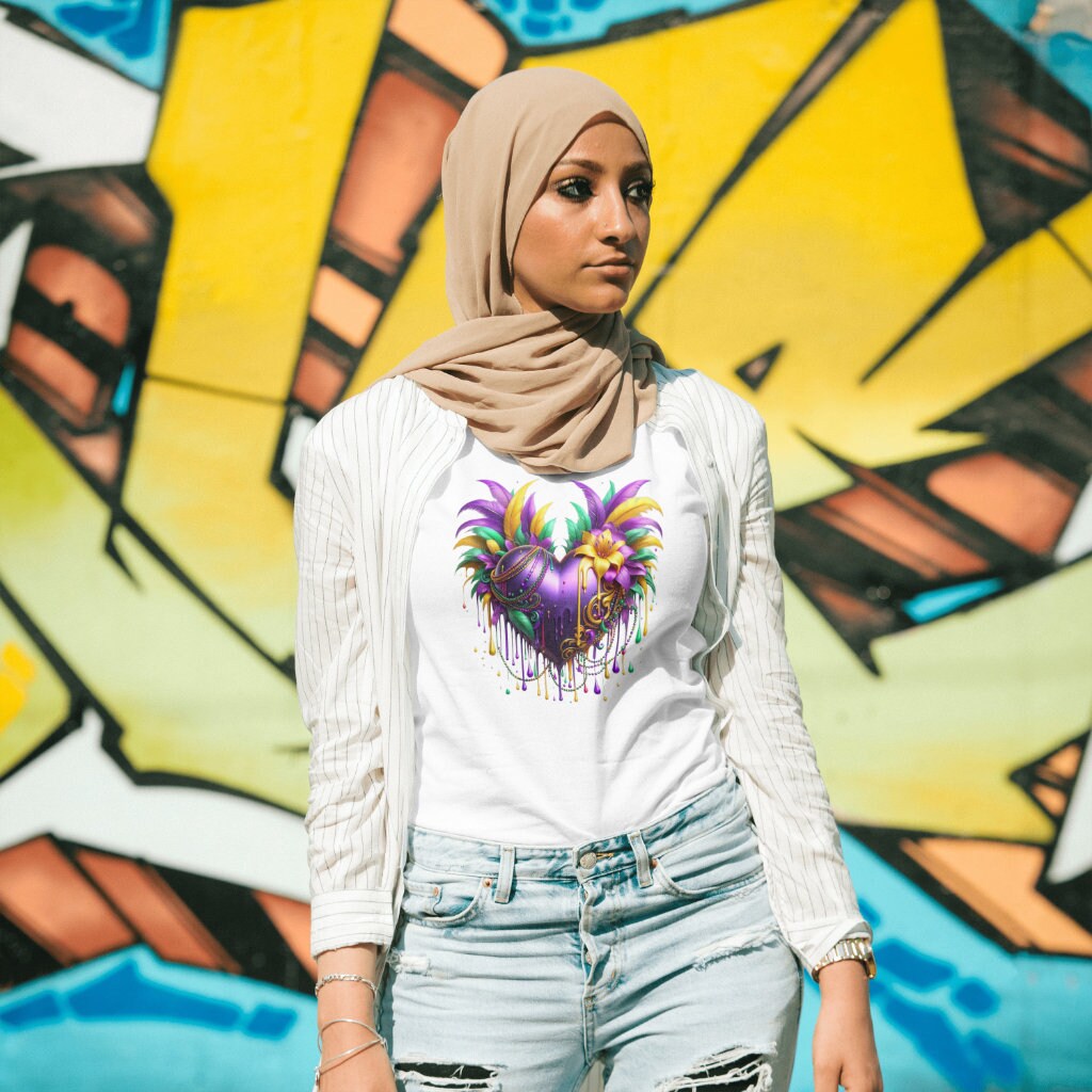 Mardi Gras Heart Tshirt