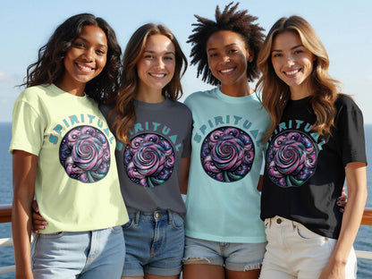 Galaxy Rose T-Shirt: Spiritual Cosmic Flower Art Tee
