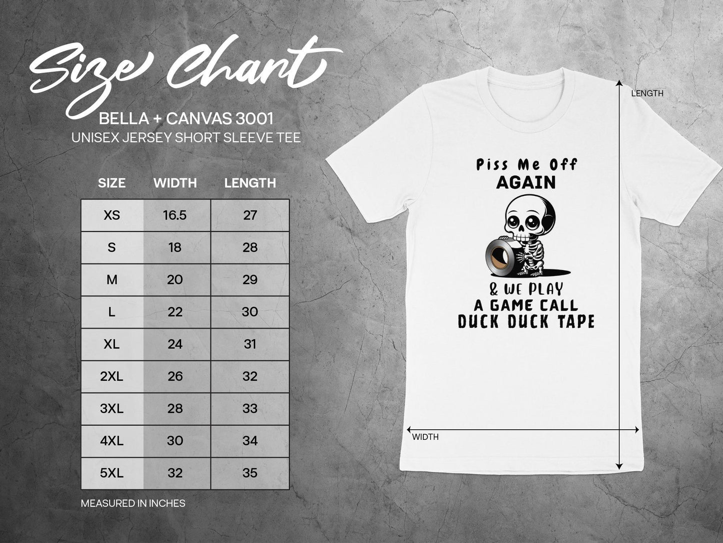 Funny Skeleton Duck Tape T-Shirt: Sarcastic Graphic Tee