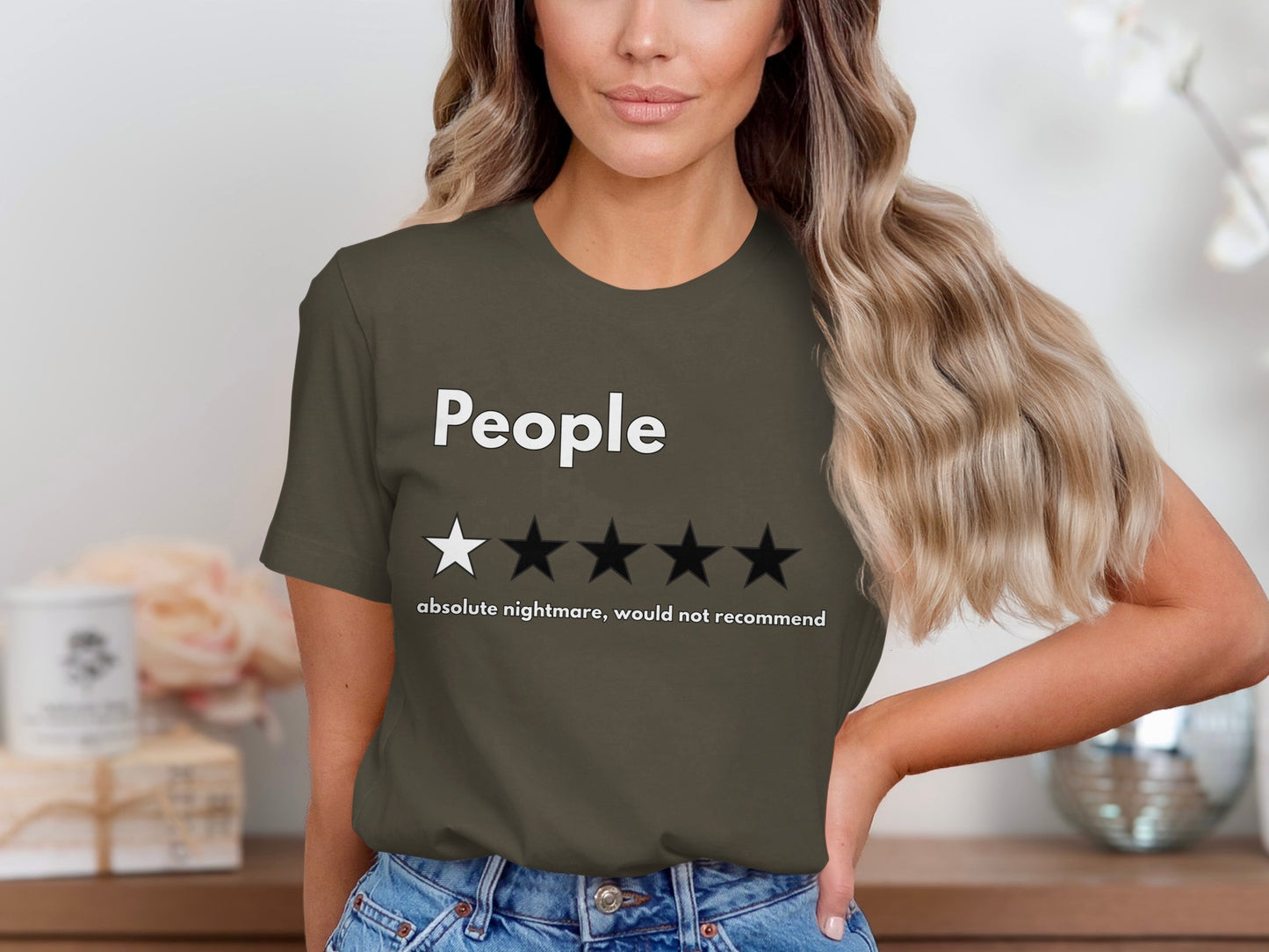 People: One white star, four black stars. Absolute nightmare, would not recommend.