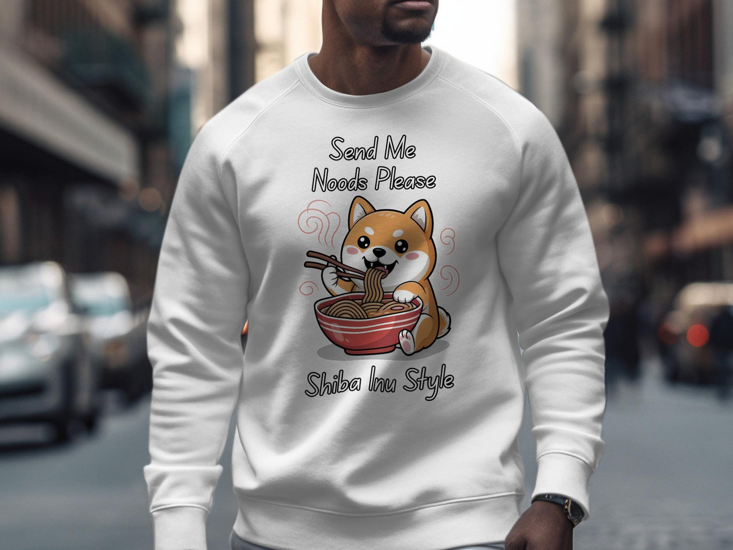 Send Noods Shiba Inu T-Shirt: Funny Ramen Dog, Kawaii Anime Tee