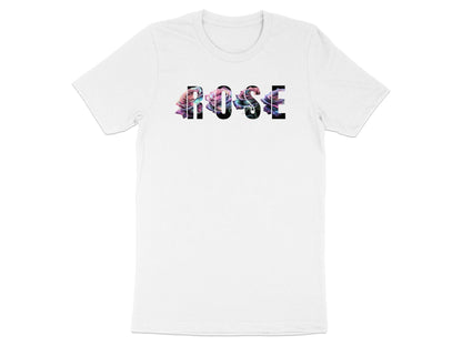 Galaxy Rose Graphic Tee: Celestial Floral Design