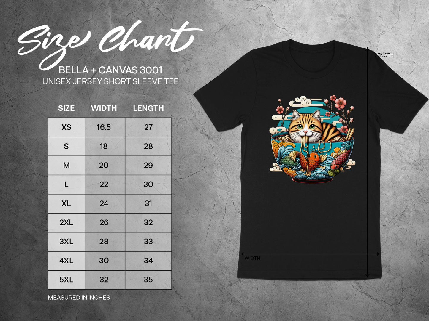 Ramen Cat T-Shirt: Kawaii Anime Style, Japanese Noodles