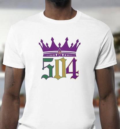 Mardi Gras Tshirt with Crown & Saint Symbol