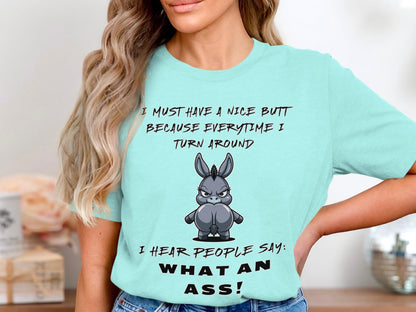Funny Donkey T-Shirt: Sarcastic Humor Tee, Cheeky Animal Pun